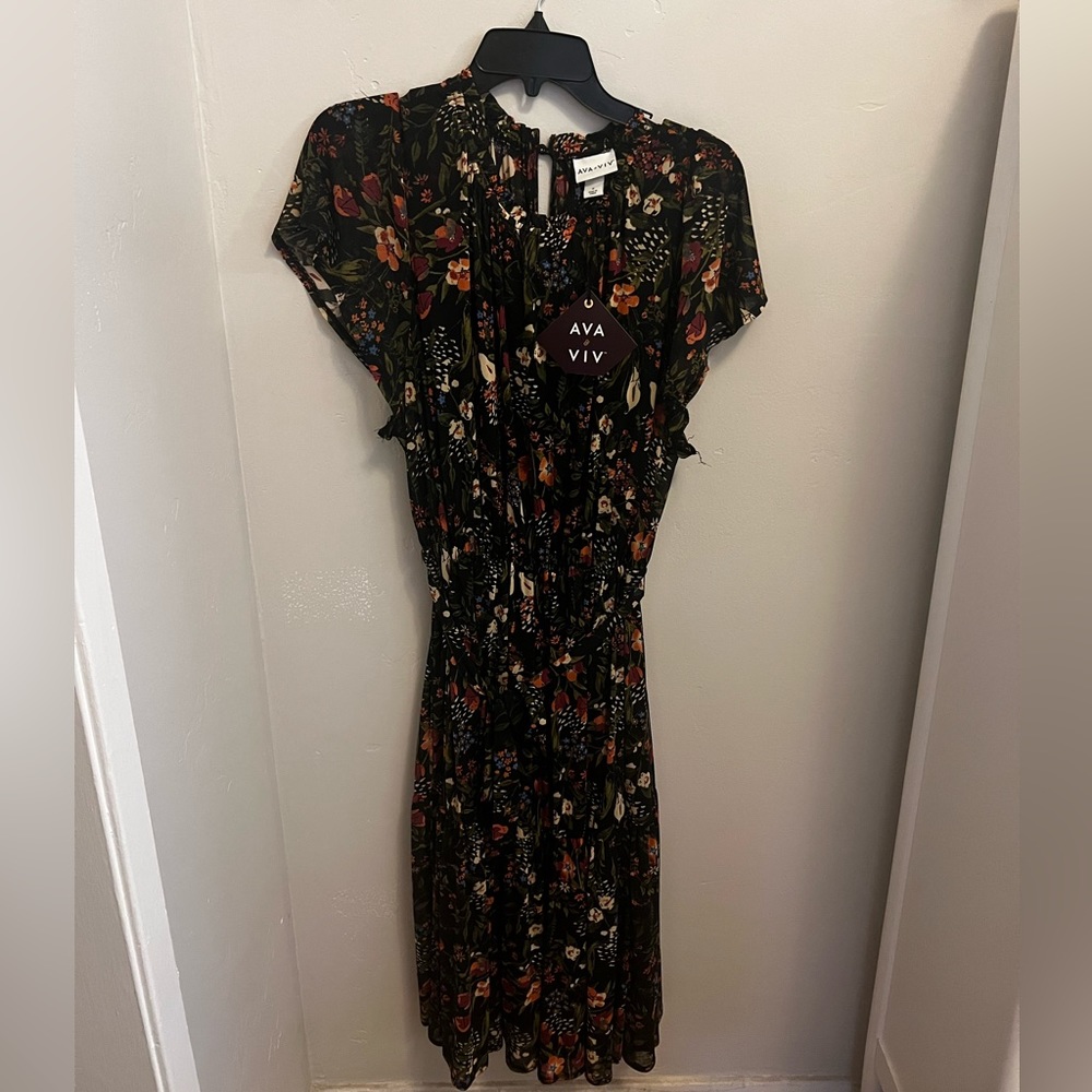 Sheer Floral Ava & Viv Dress